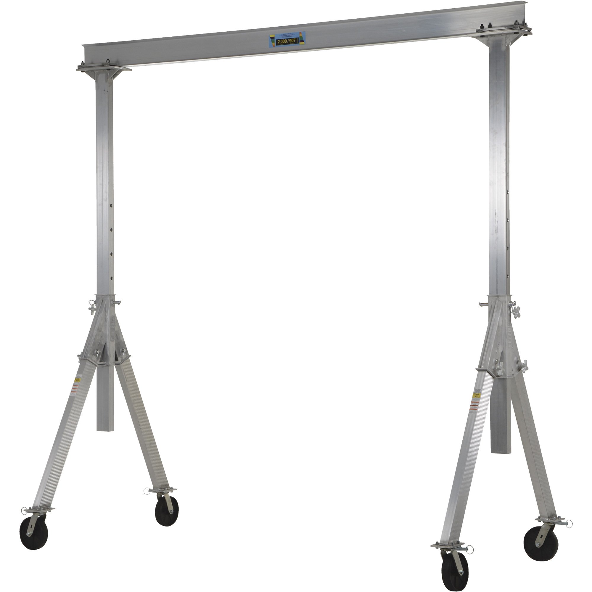 Vestil Adjustable Height Aluminum Gantry Crane — 2,000-Lb. Load Capacity